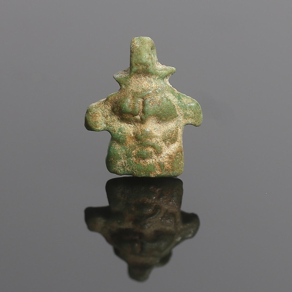 HÄNGE, fajans, "Pendang", guden Bes, Egypten. Ptolemeisk dynasti (305-50 f. Kr.)