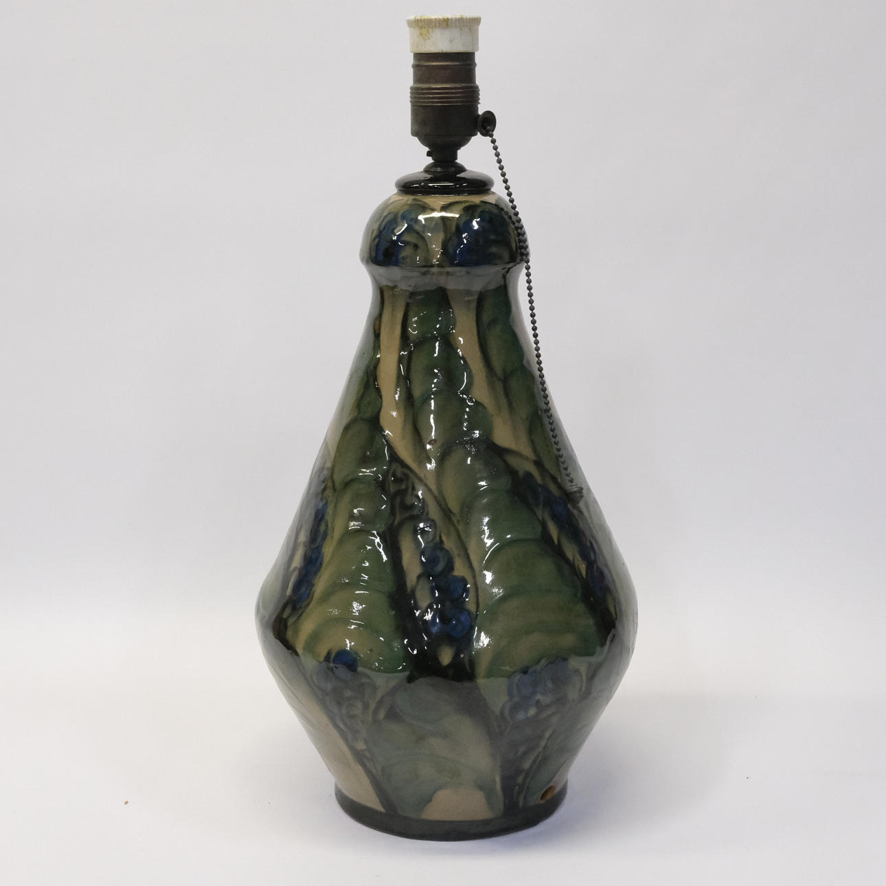 DANICO. TABLE LAMP BASE, ART NOUVEAU. DENMARK. CIRCA 1900.