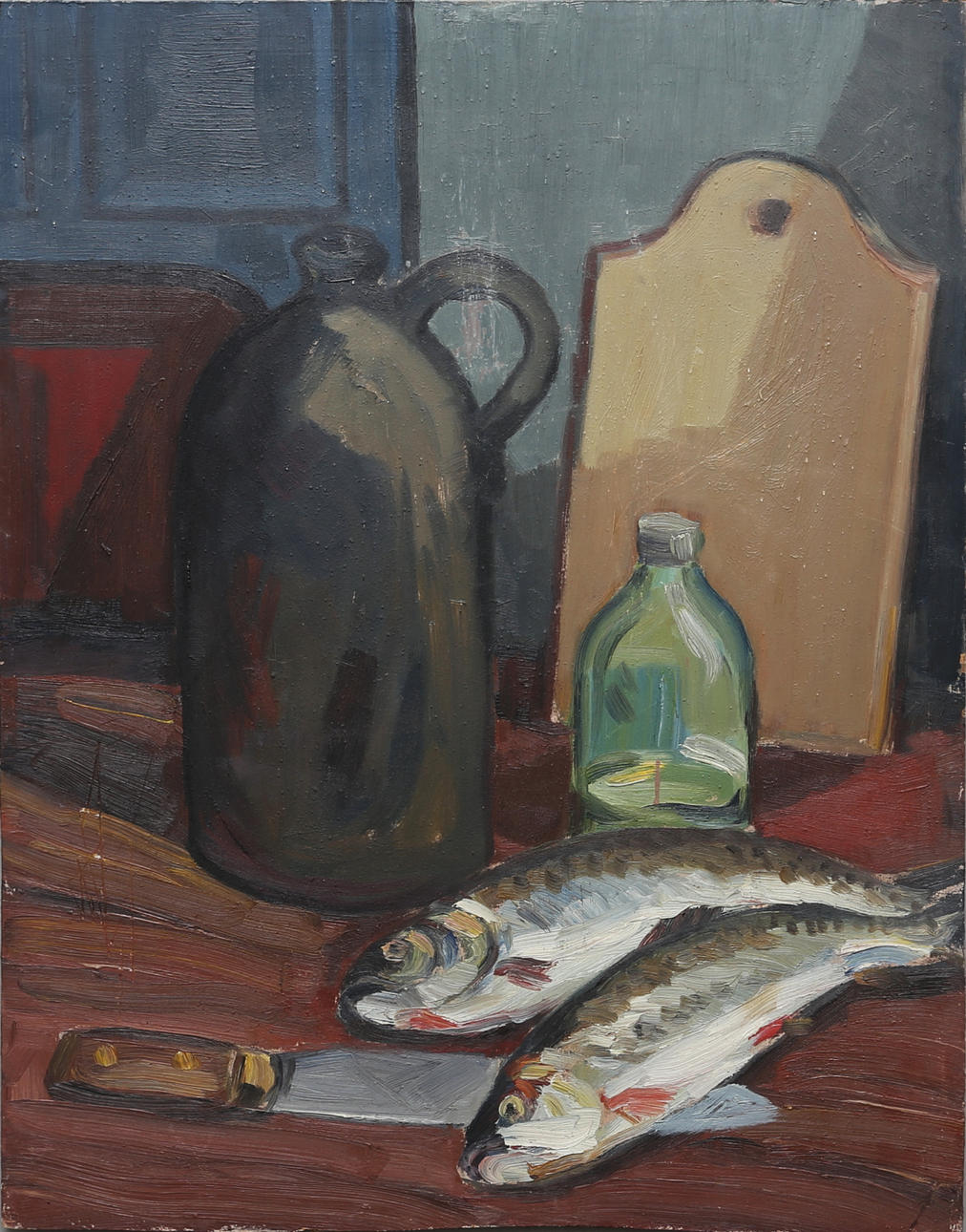 ARNE YDERLAND. Landskap och stilleben, olja på duk samt pannå, 2 st.