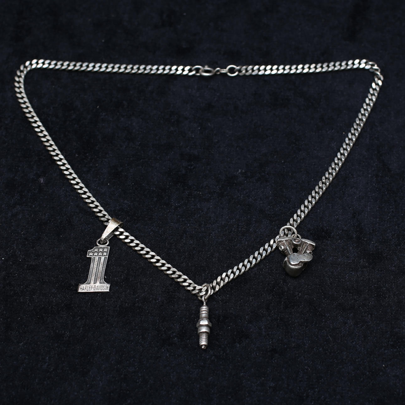 HALSKEDJA, Harley Davidson, silver, 28,7 gram.