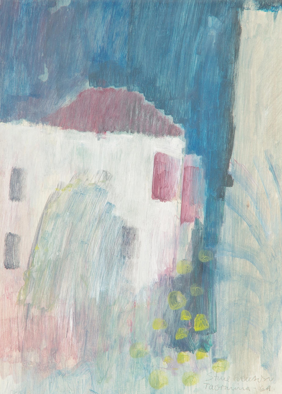 STURE SVENSON. "Kväll", blandteknik, signerad.