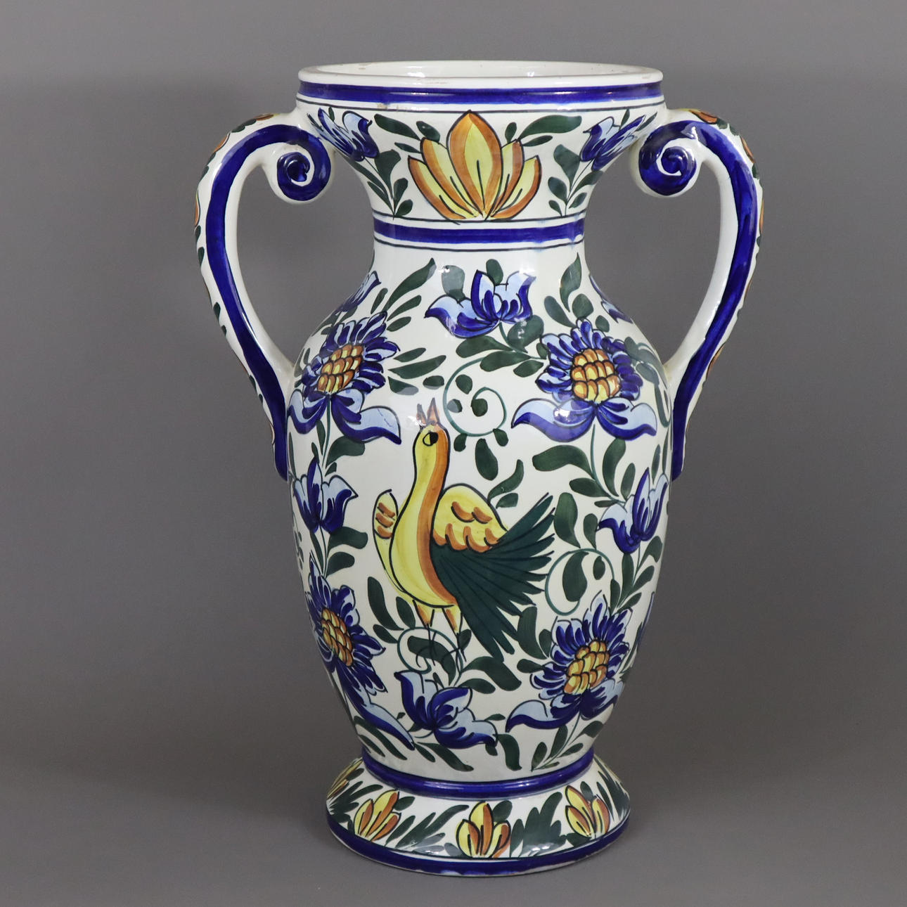 DOUBLE HANDLE FLOOR VASE - CERAMIC.