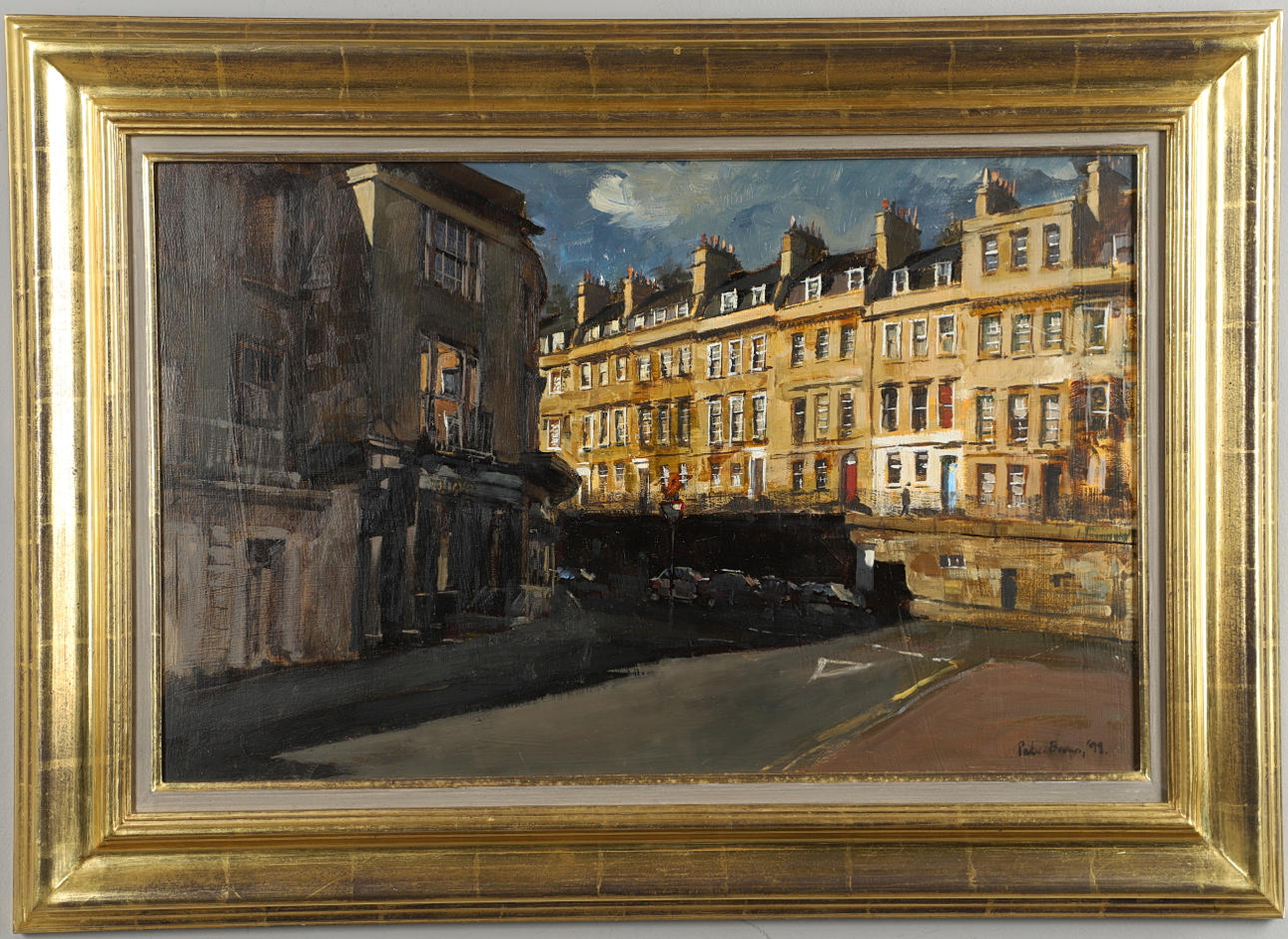 PETER BROWN (B.1967). WALCOT PARADE FROM CLEVELAND PLACE, BATH.