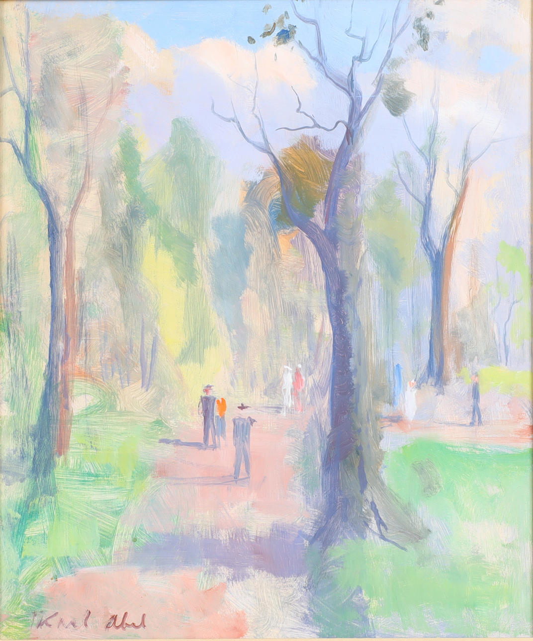 KARL ABEL, oil on panel, signed.