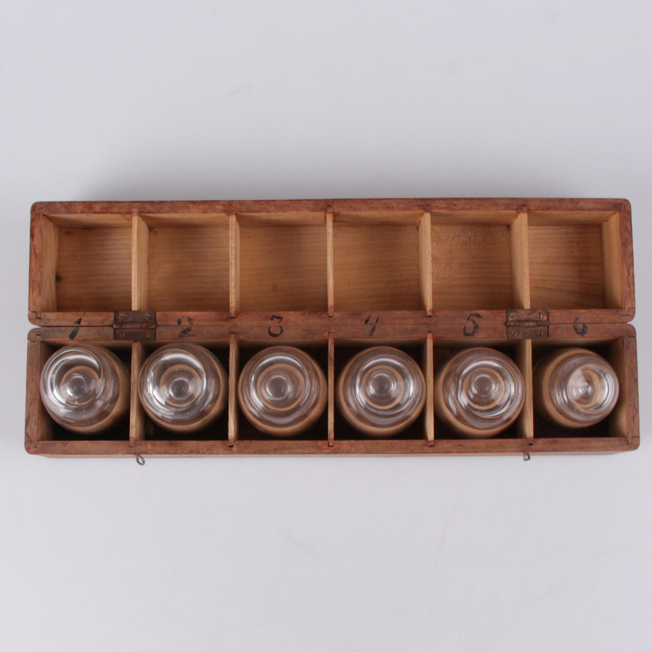 JAKTSCHATULL, med 12 glas, 1900-talets mitt.