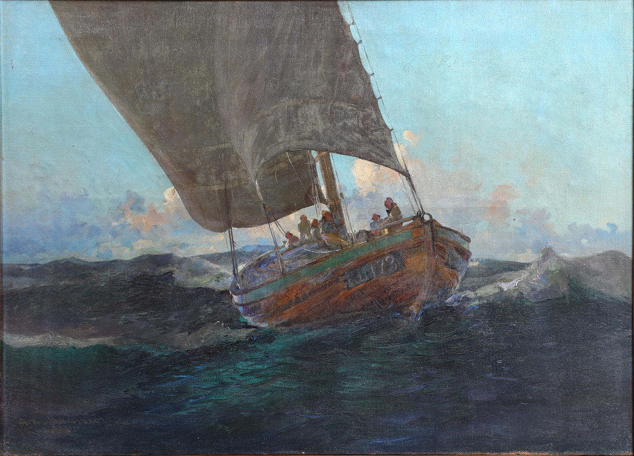 OIDENTIFIERAD KONSTNÄR, olja på duk, signerad Jonasson.