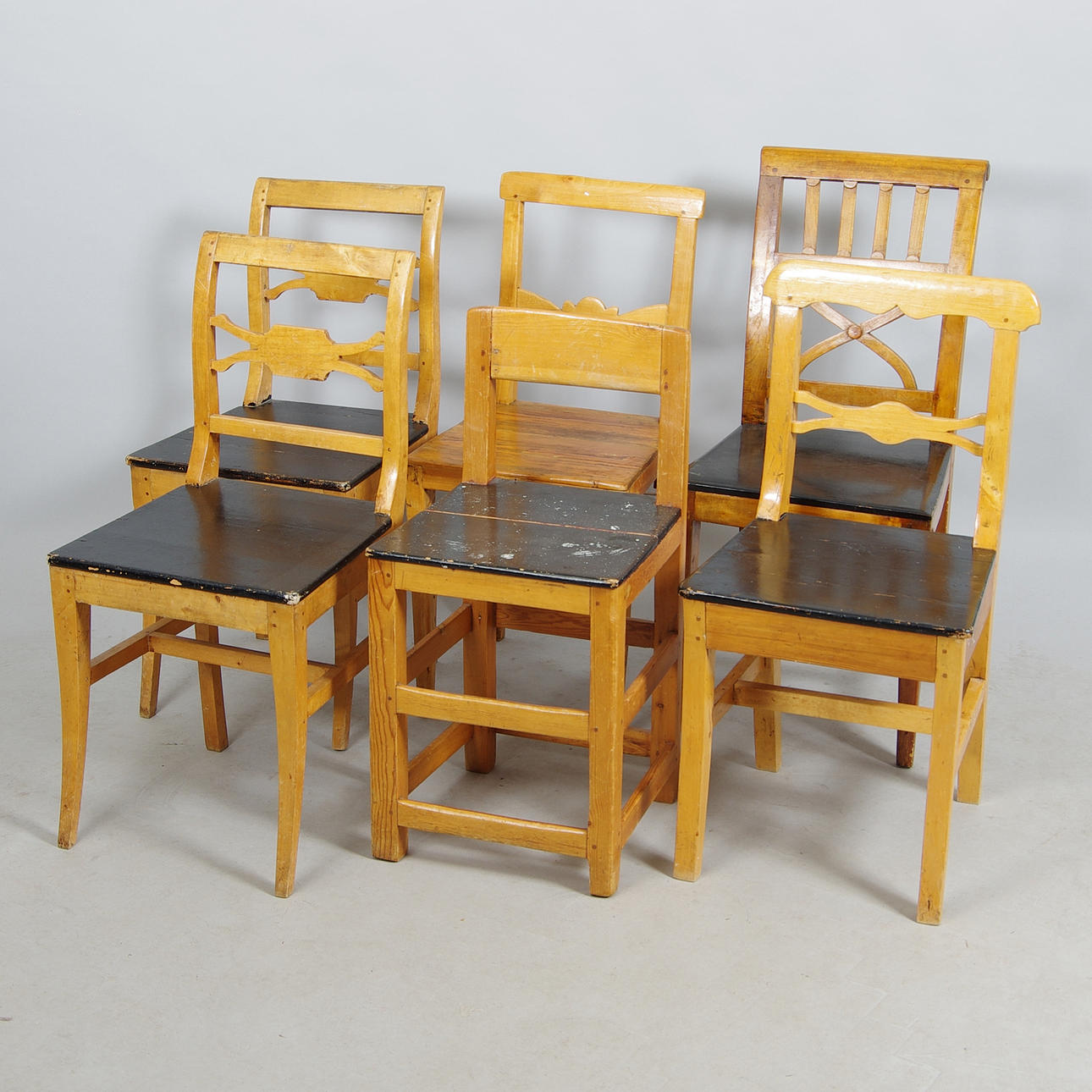 STOLAR, 6 stycken, 1800-tal.