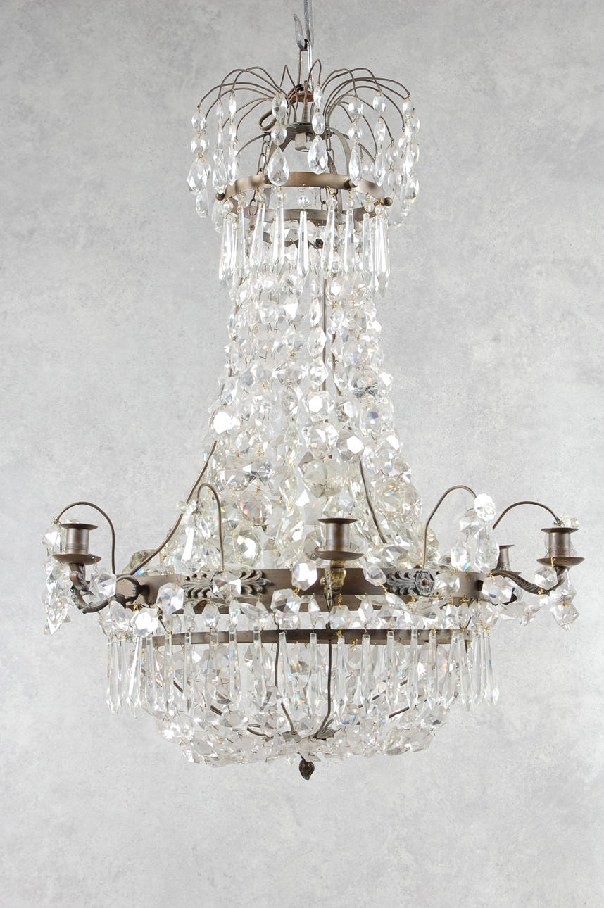 LJUSKRONA, för 6 st ljus, empirestil, 1900-talets början.