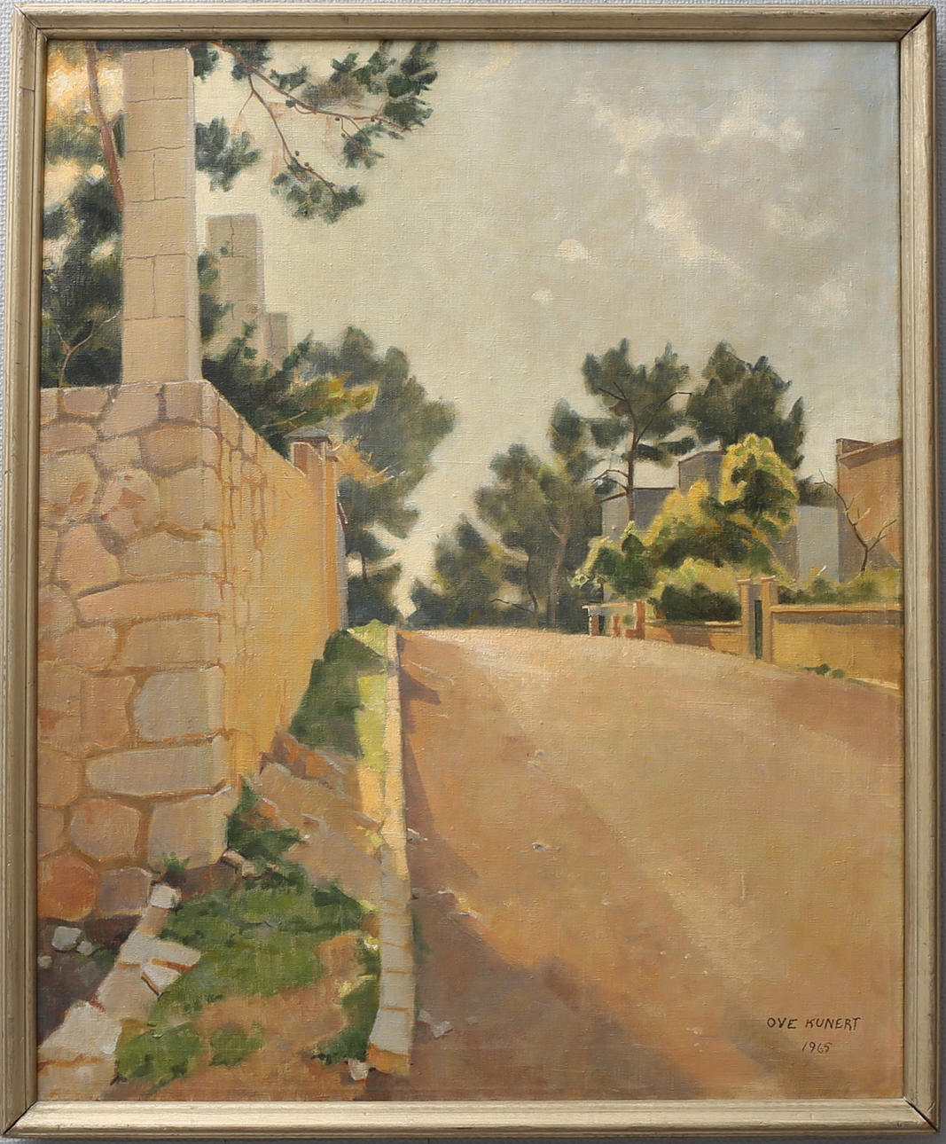 OVE KUNERT. Villagata, olja på duk, signerad, daterad 1965.