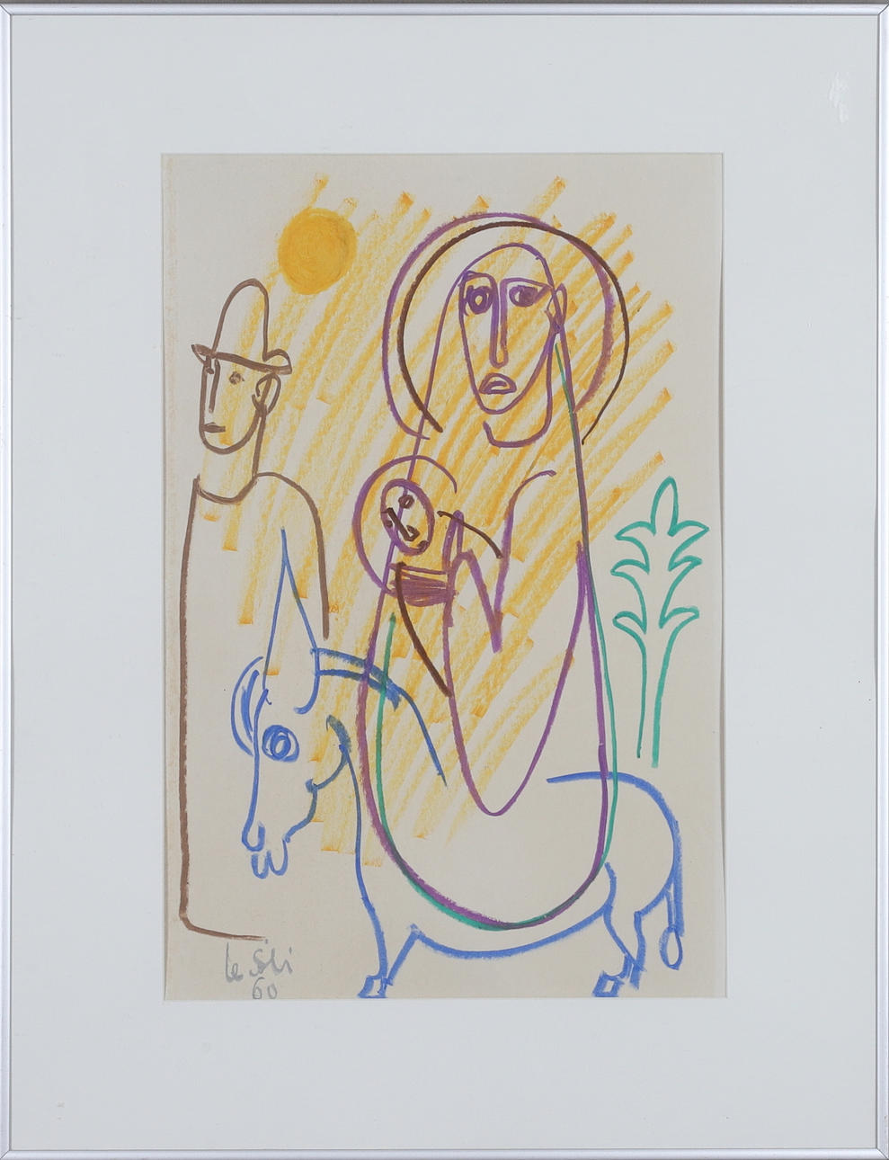 LEON SLIWINSKI. pastel, signed and dated 60.