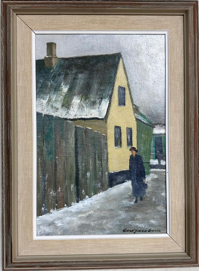 CORT JACOBSEN. Olja på pannå.