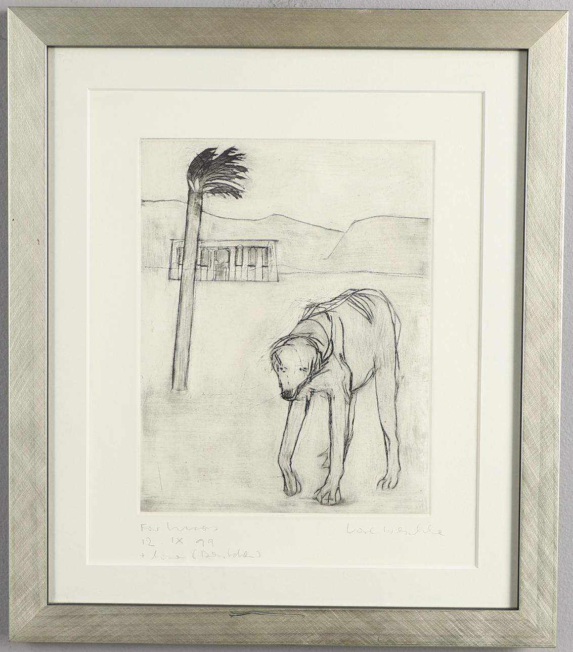 KARL WESCHKE (1925-2005). DOG WALKING.