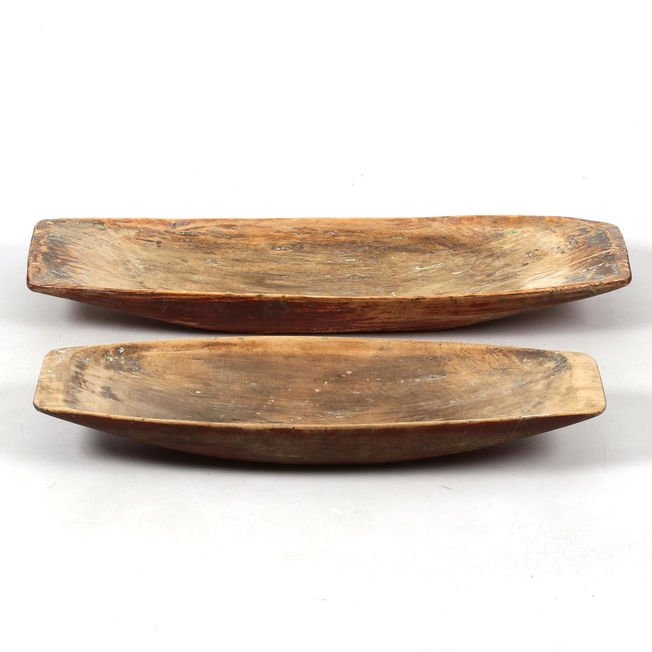 Two wooden troughs, 19th century.