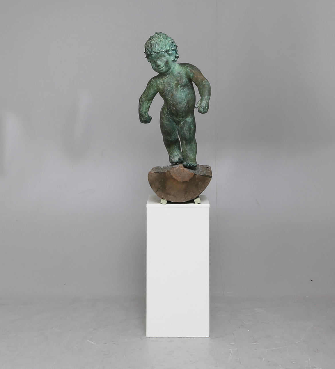 MARGARETA SJÖDIN. Skulptur, barn, patinerad brons, signerad och numrerad 2/6.