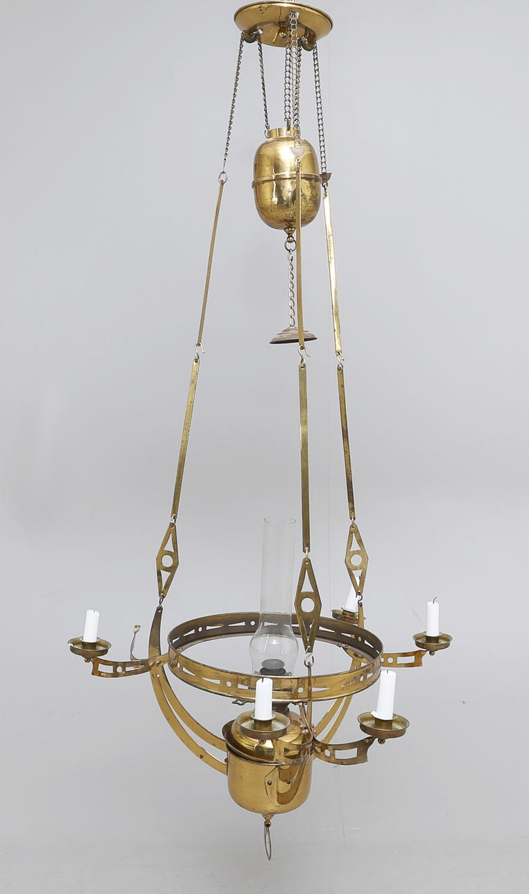 TAKFOTOGENLAMPA, mässing, jugend, 18/1900-tal.