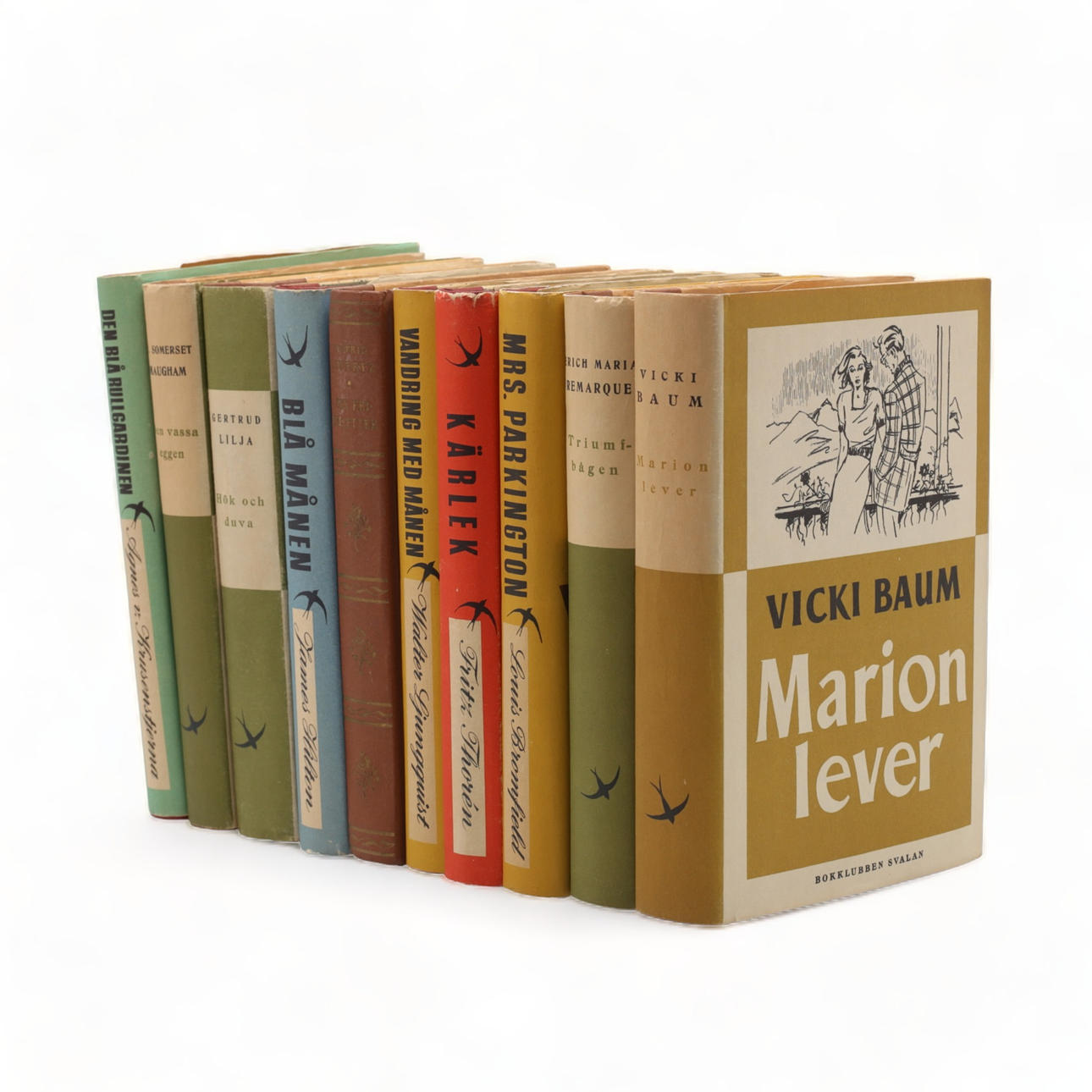 BÖCKER, 10 st, Bokklubben Svalan, 1900-tal.