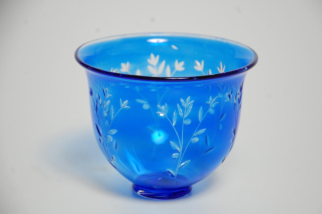 KLAS GÖRAN  TINBÄCK. skål, glas, signerad K-G Tinbäck, Kosta.