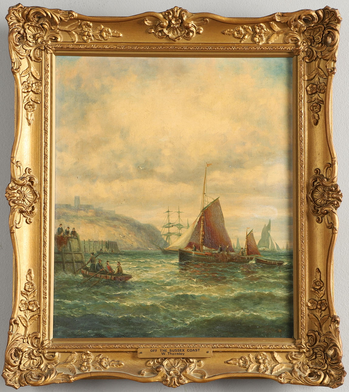WILLIAM THORNLEY (FL.1868-1898). OFF THE SUSSEX COAST.