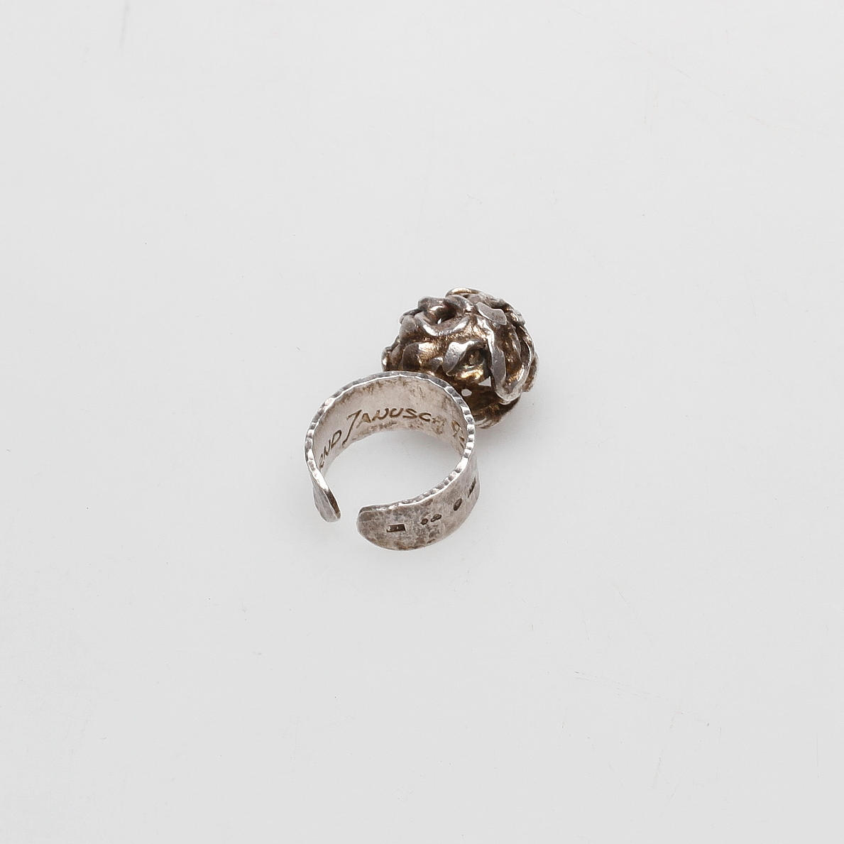 RING, silver, Bernd Janusch, Rosa Taikon, Stockholm, 1970-tal.