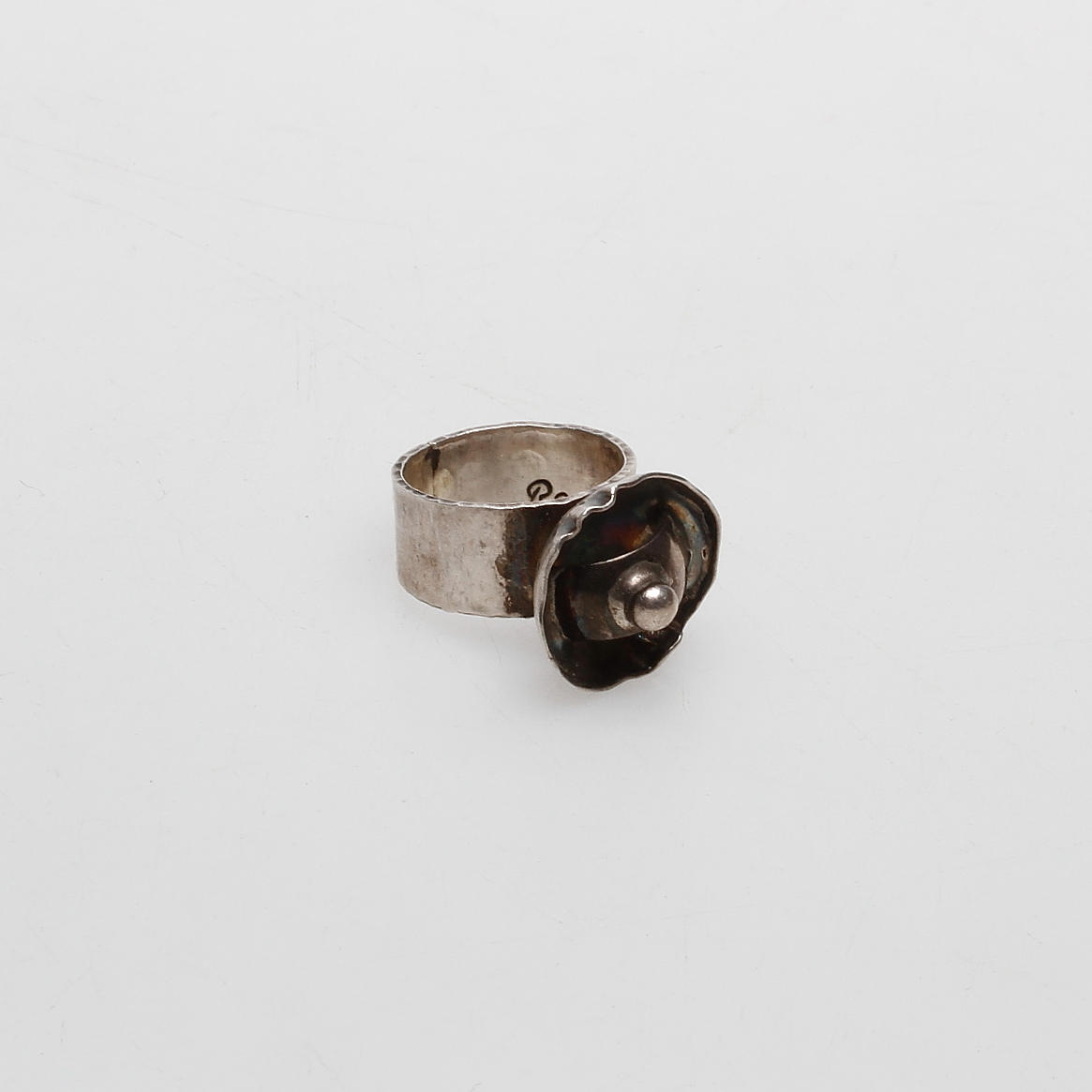 RING, silver, Bernd Janusch, Rosa Taikon, Stockholm, 1970-tal.