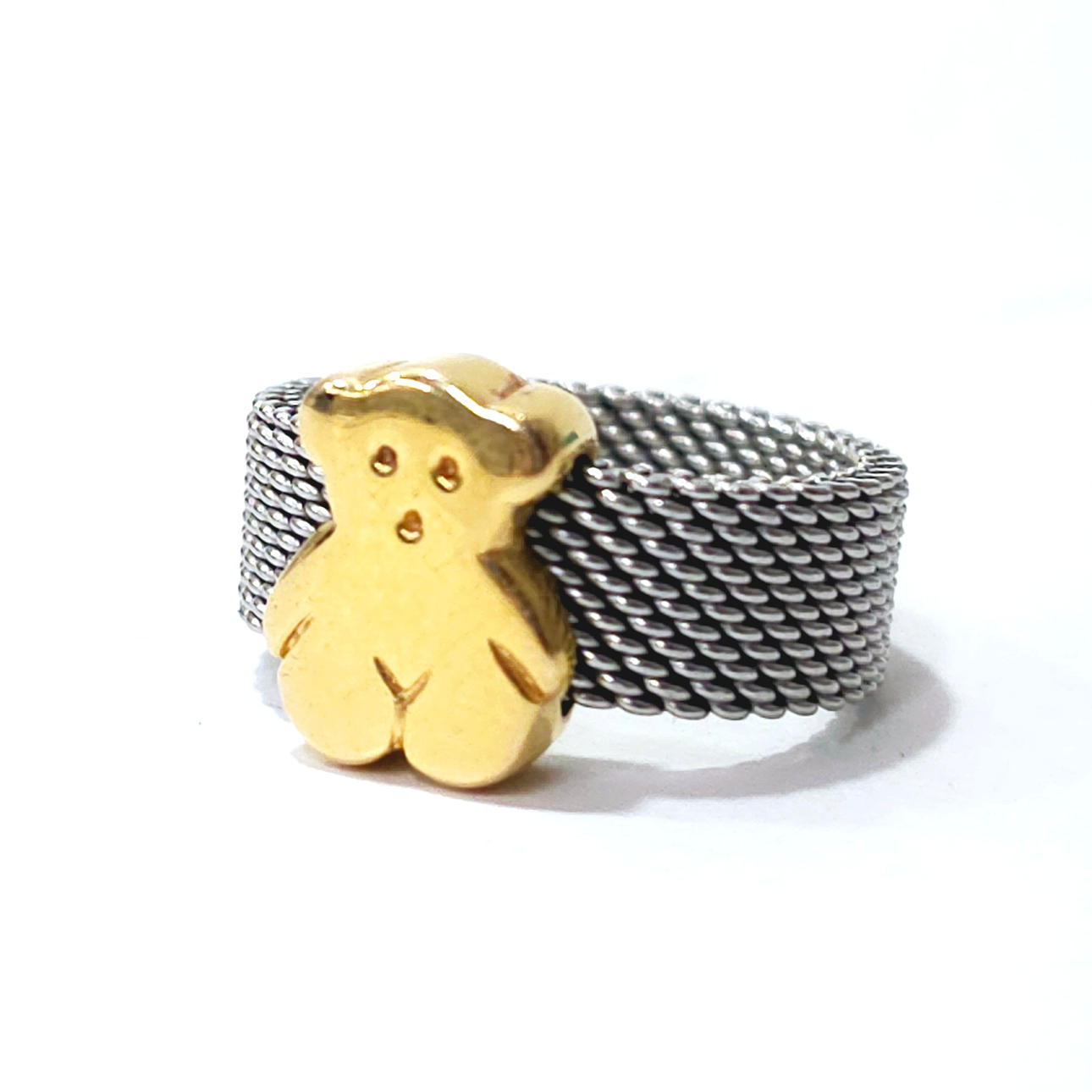 SORTIJA TOUS EN PLATA Y ORO AMARILLO.