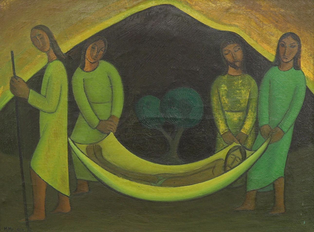 MARIO MAZZELLA. Oil on canvas, signed and dated 1962.