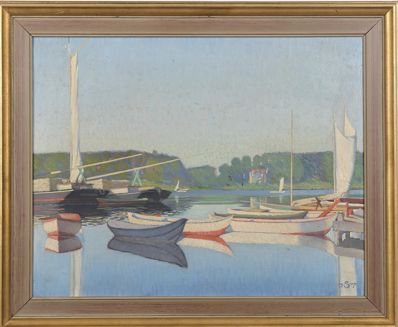 KNUT SPRENGEL. Olja på duk, "Brunnsviken" Monogramsignerad samt daterad 1907.