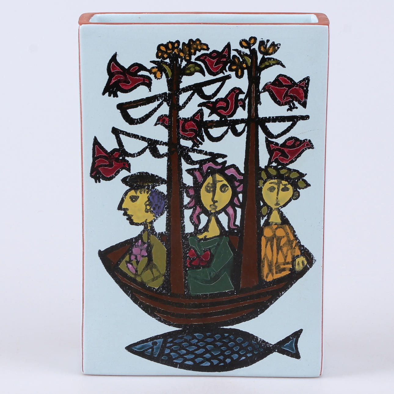 VAS, fajans, "Karneval", Stig Lindberg, Gustavsberg.