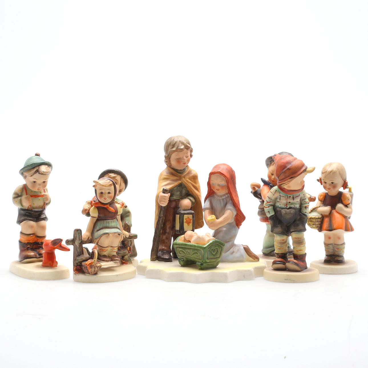 GOEBELFIGURINER, 7 st, 1900-talets andra hälft.