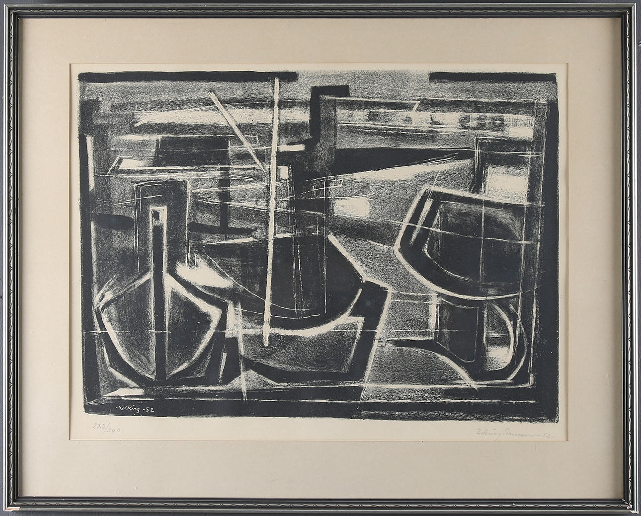 WIKING SVENSSON. Båtar, litografi. Signerad, numrerad och daterad, 222/300, - 52.