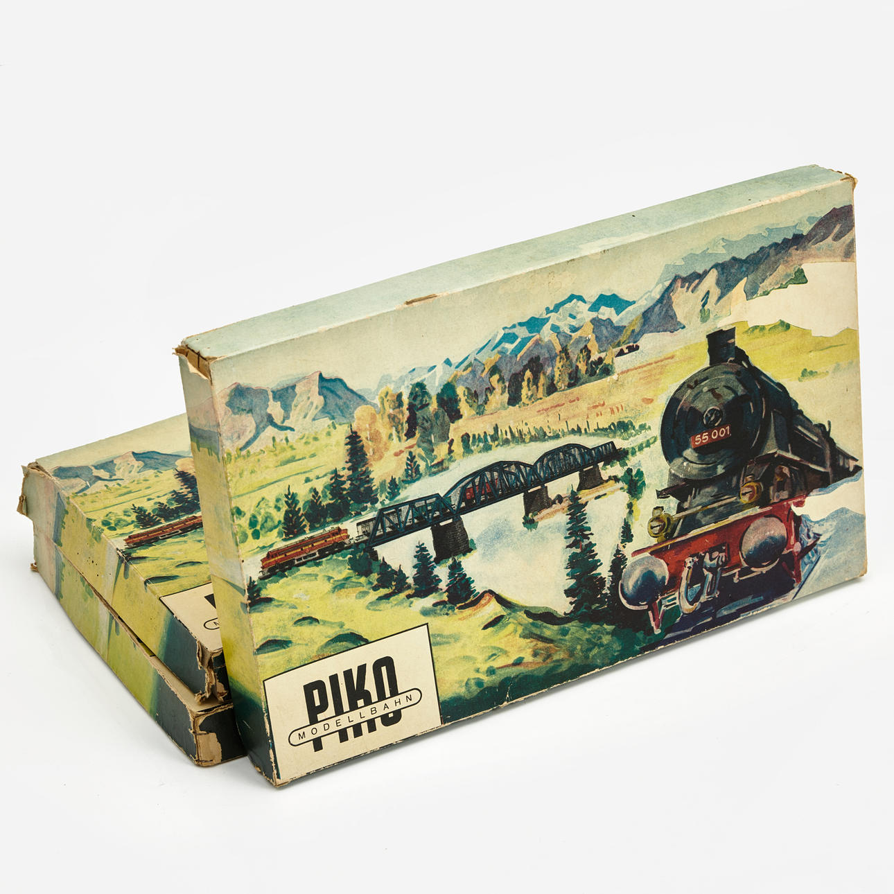 TÅGSET, 3 st, PIKU Modellbahn. I originalkartonger.