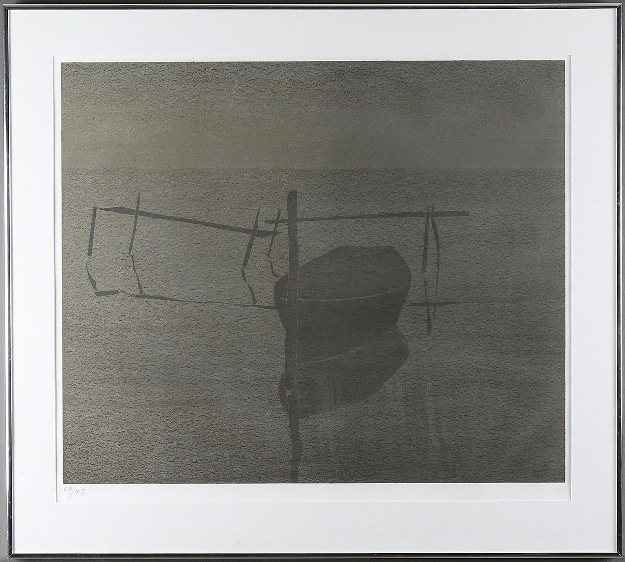 ARNE OLSSON. Eka i sjö, litografi. Signerad och numrerad, 69/75.