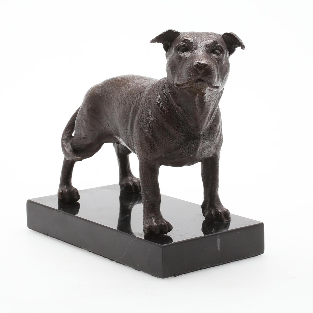 BRONSSKULPTUR, hund, osignerad, 1900-talets andra hälft.