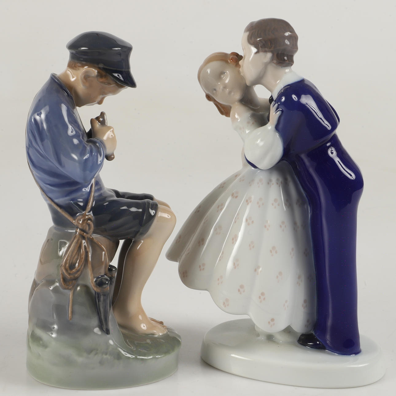 FIGURINER, 2 stycken, porslin, Royal Copenhagen, Danmark.