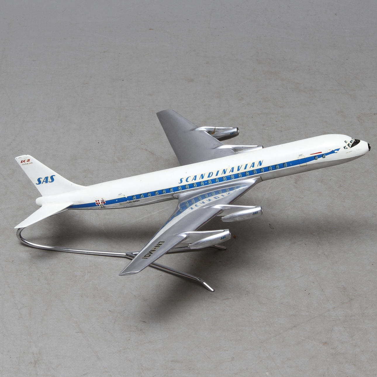 FLYGPLANSMODELL, metall, Fermo model factory, Danmark.