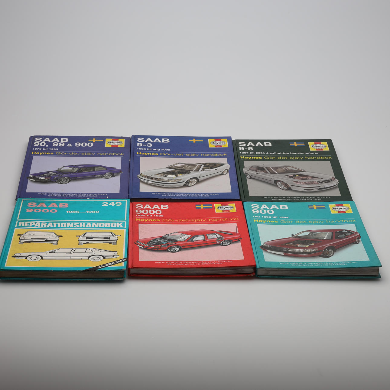 MANUALES DE TALLER 6 piezas Saab.