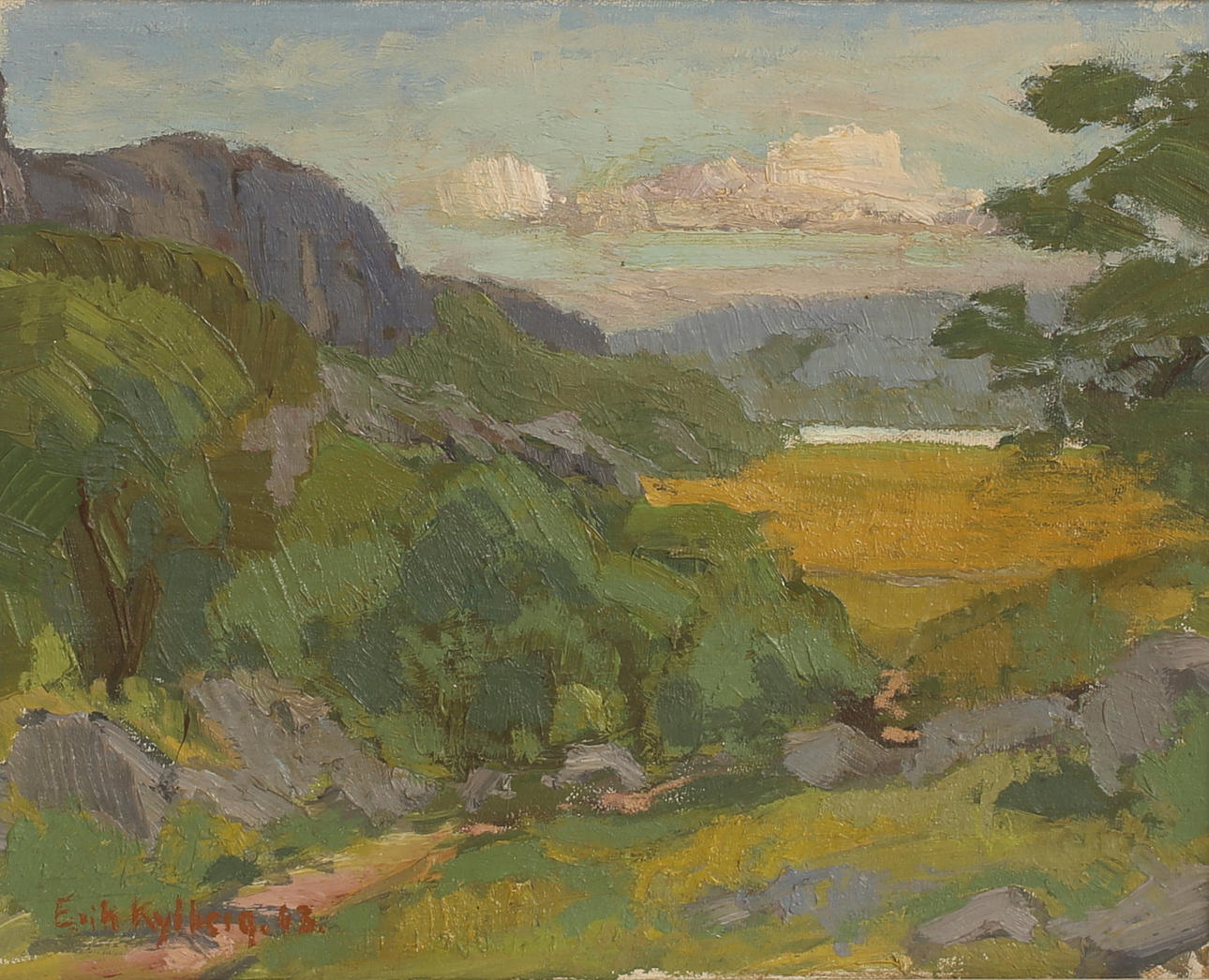 ERIK KYLBERG. Oil on Board, signed.