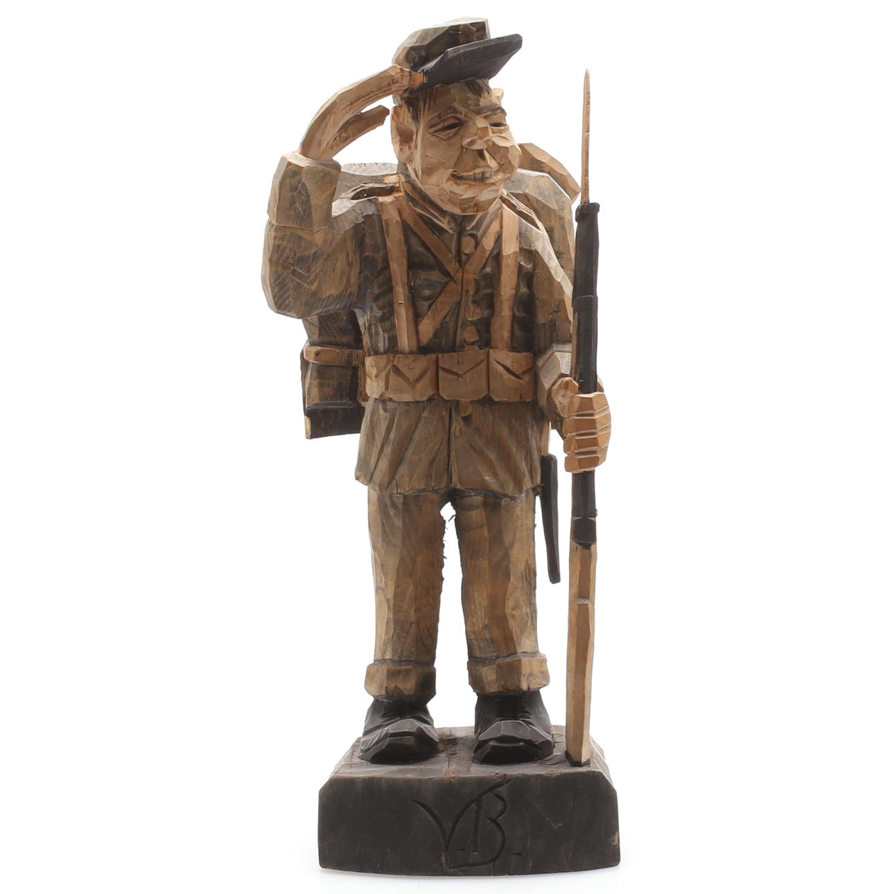 VILHELM BERGSTRÖM. Träfigur, signerad VB, 1900-talets mitt.