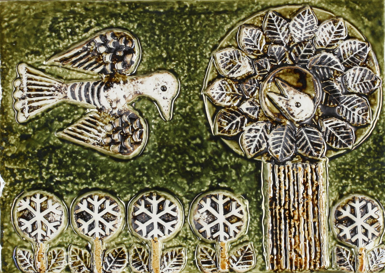 KERAMIKTAVLA, Lisa Larsson, Gustavsberg, 1900-talets tredje fjärdedel.