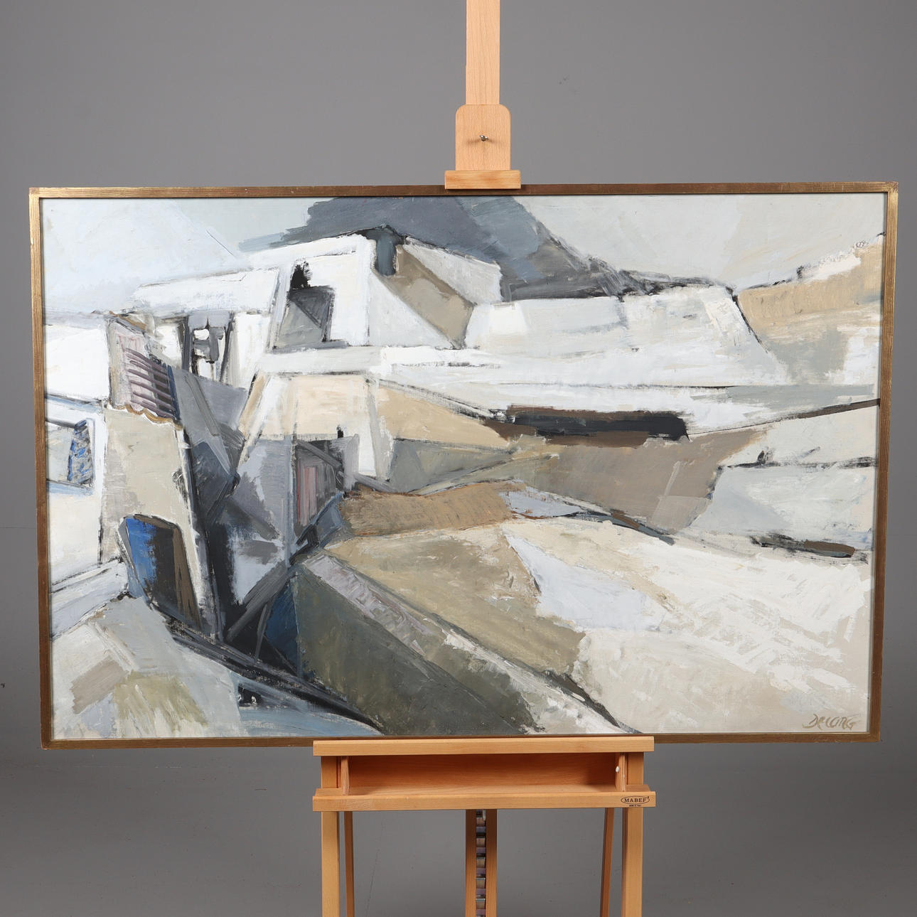 STIG DELANG. OIL ON PANEL, signed.