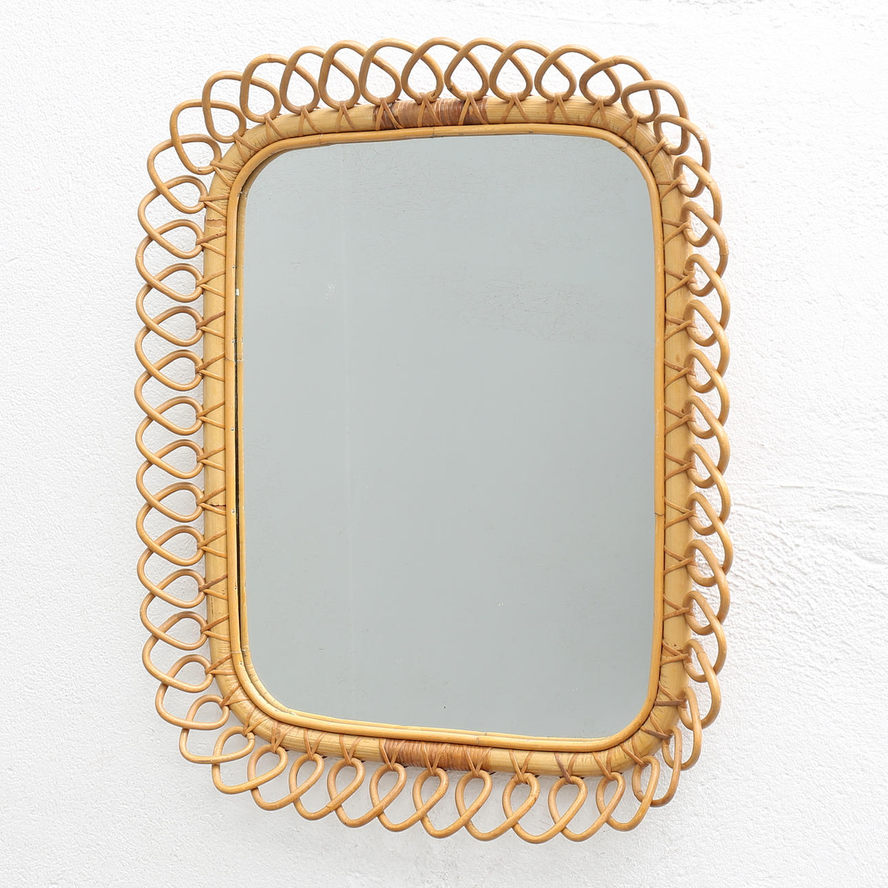 SPEGEL, bambu och rotting, möjligen Josef Frank för Firma Svenskt Tenn.