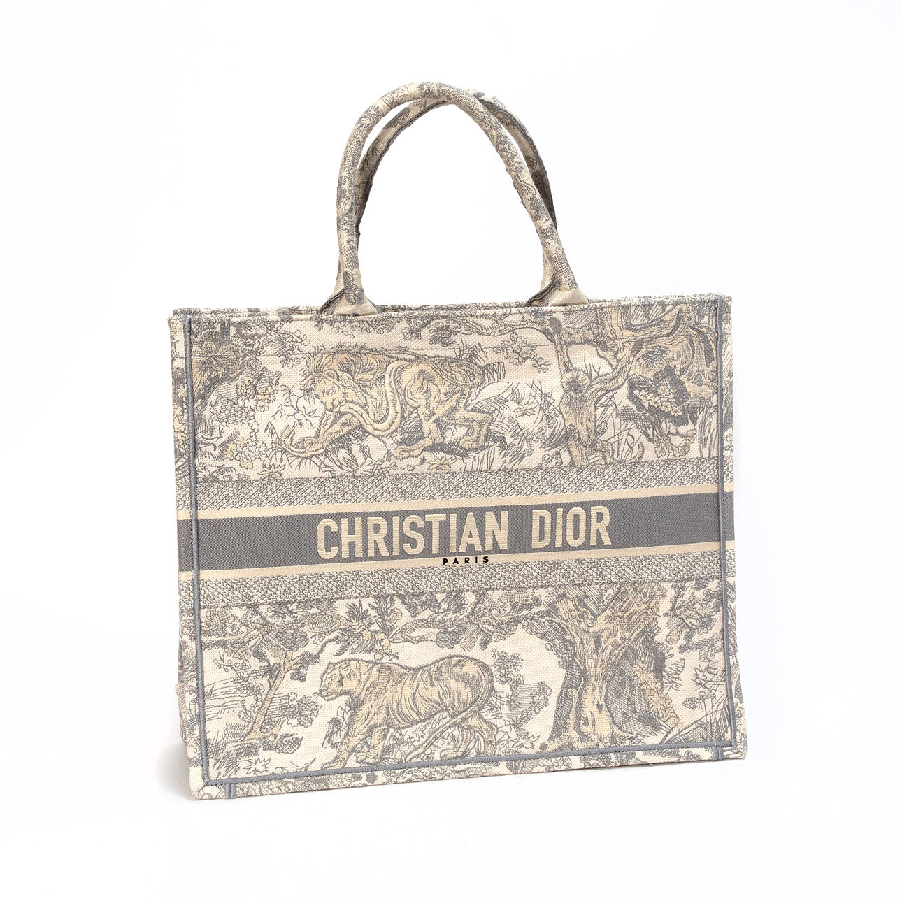 DIOR. Bolso de mano, «Book Tote», textil.