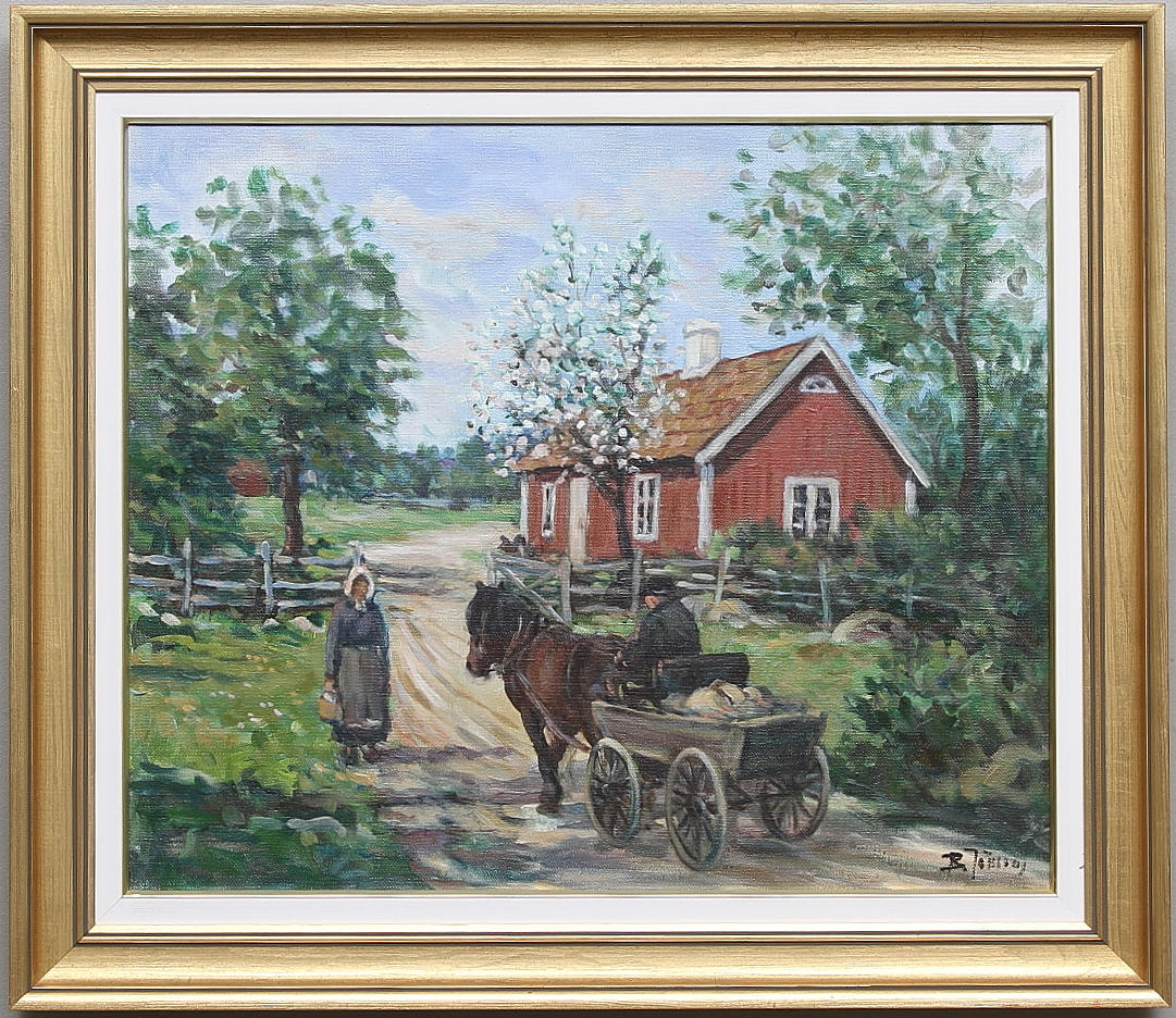 BROR JÖNSSON. Olja på duk, signerad.