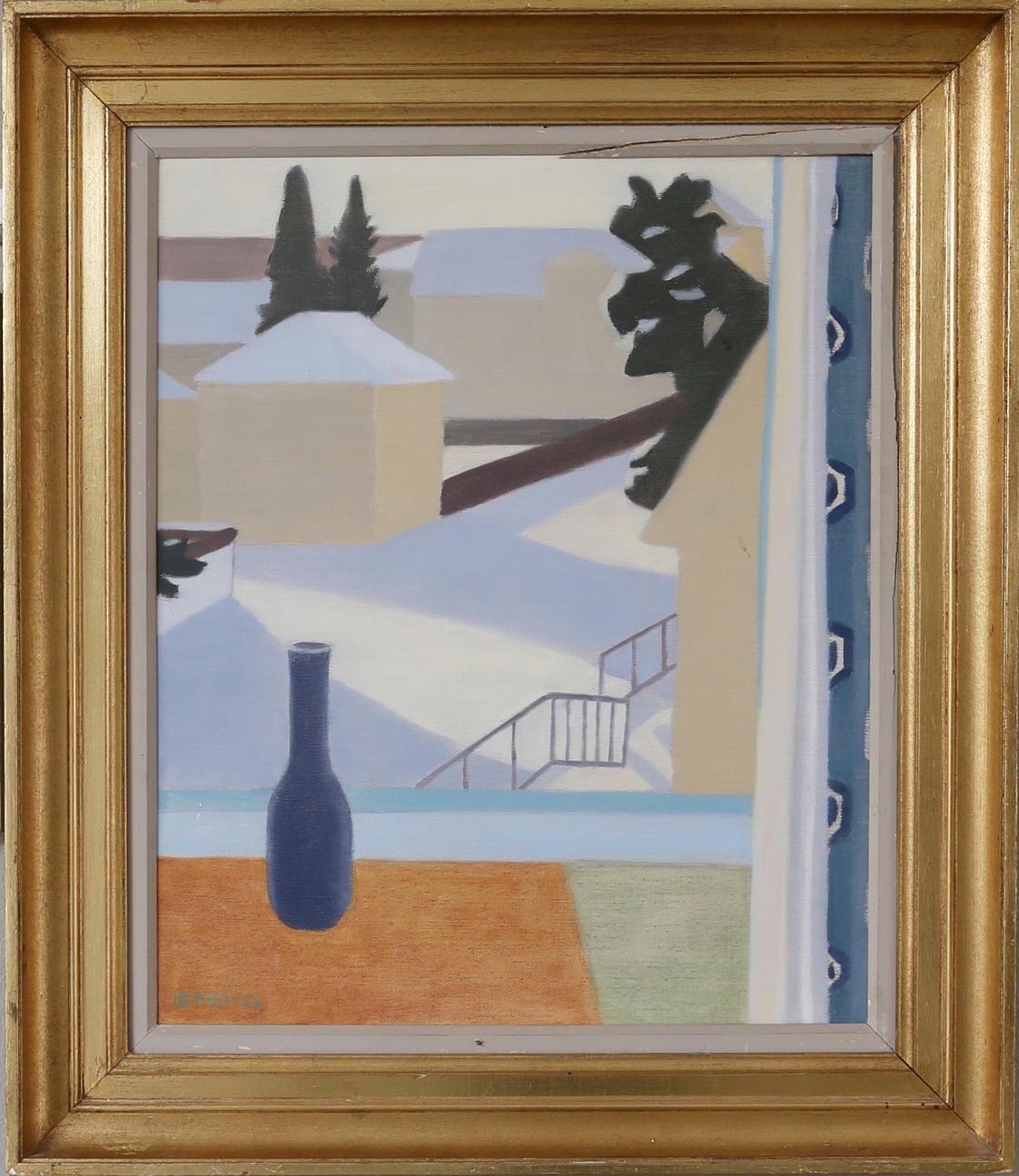 BARBRO DANIELSSON. Vinterlandskap, olja på duk, signerad BMD.