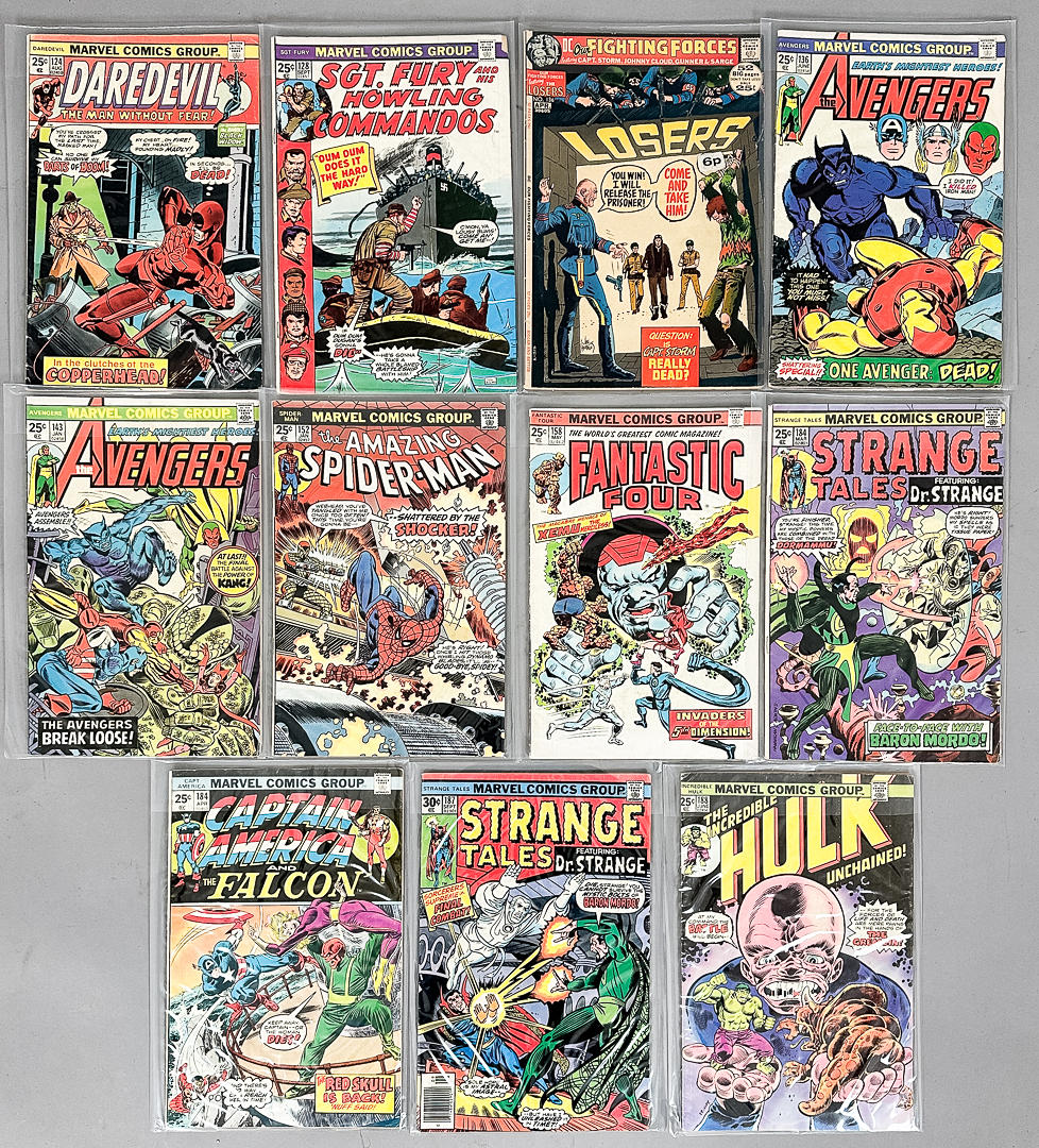 11 amerikanische Comics, Marvel Comics Group, 1970er Jahre.