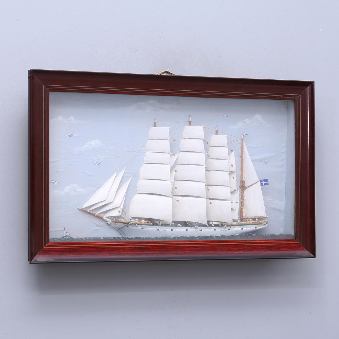 A half-model Berit sailing ship diorama, 1930's.