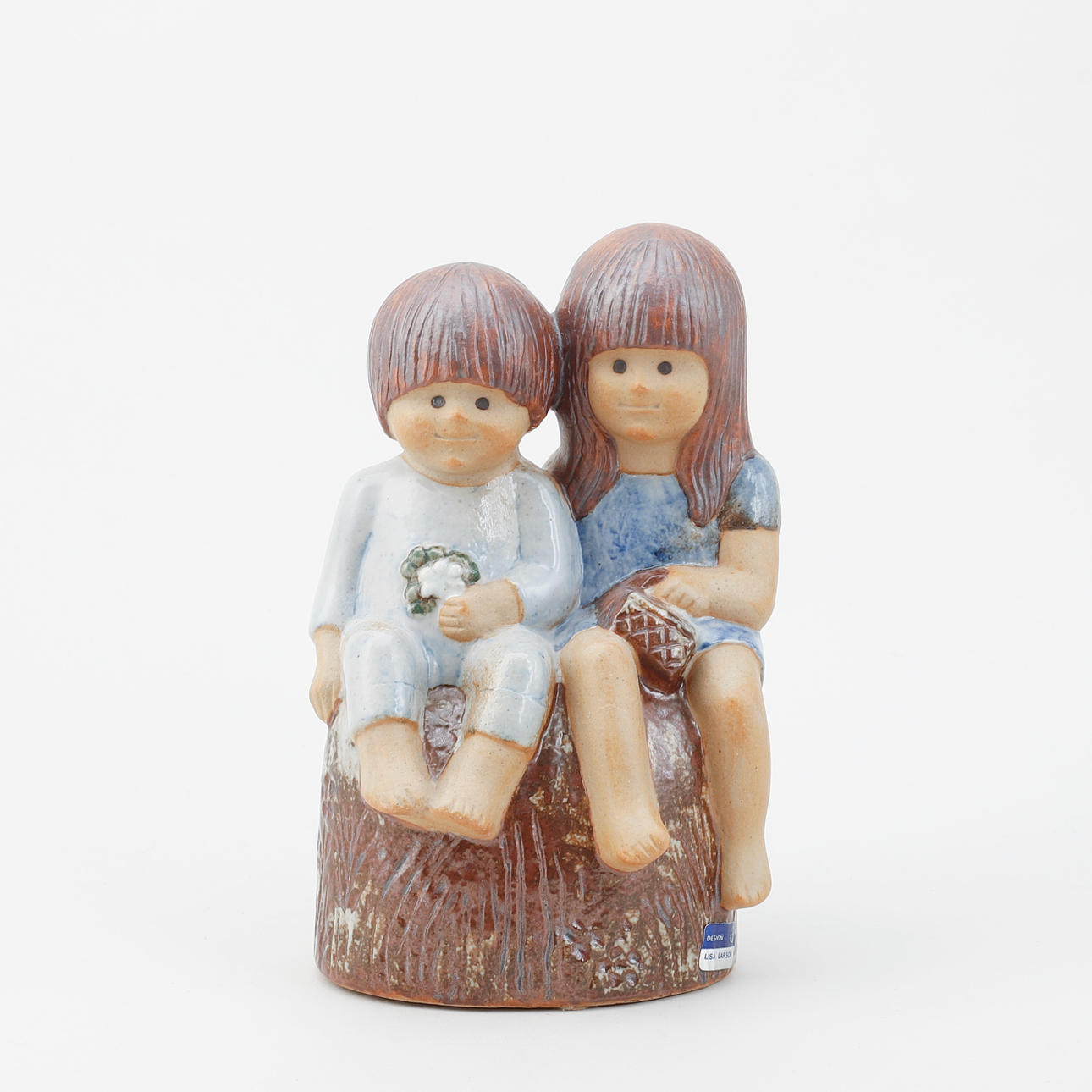 LISA LARSON. "Syskonpar", figurin, stengods, Gustavsberg Studio.