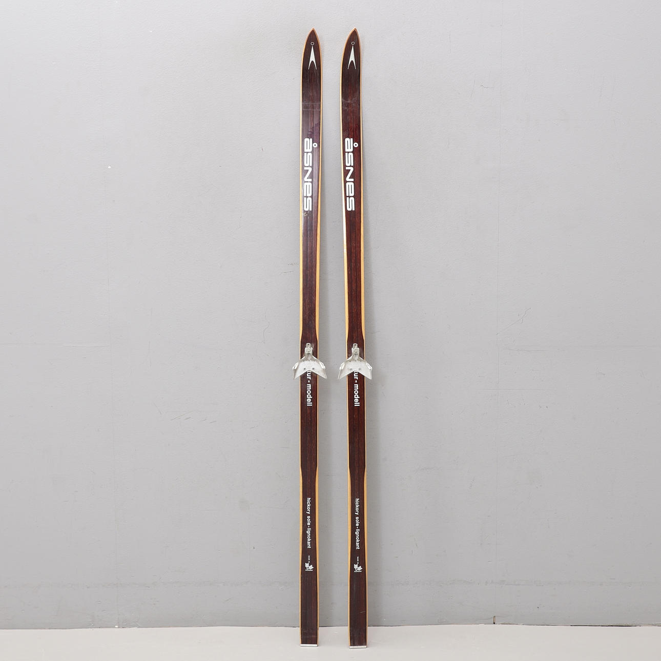 LANGRENDSKI, et par, træ, Åsnes Hickory, Norge, 2000-tal.