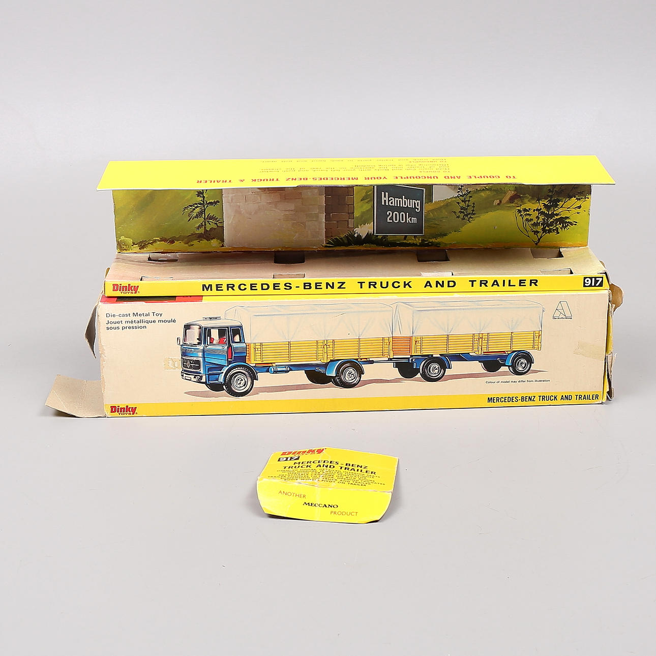 DINKY TOYS, truck with trailer, Mercedes-Benz, no 917, 1960s. Toys