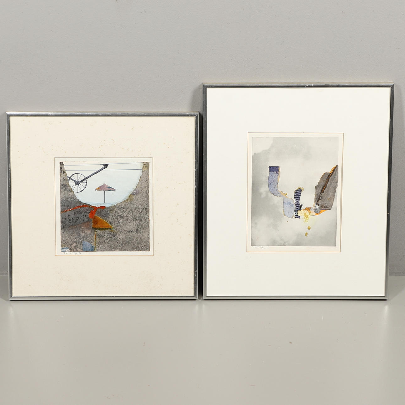 MAXWELL DOIG (B.1966). DISPARATE ELEMENTS (1996); INDUSTRIAL FORMS WITH STONE (1997).